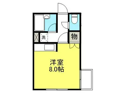 BEL藤塚(ワンルーム/1階)の間取り写真