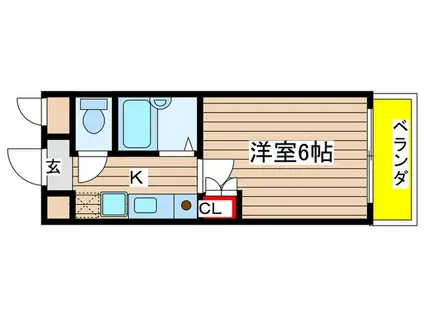 ドエル東外堀(1K/5階)の間取り写真