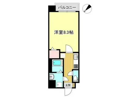 グランデール金池(1K/3階)の間取り写真