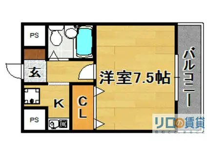 シャトレ下新庄(1K/3階)の間取り写真