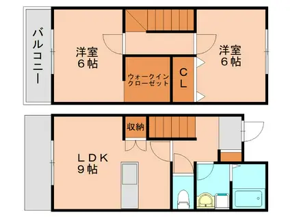 COCOFLORA土井 ココフローラ(2LDK/1階)の間取り写真