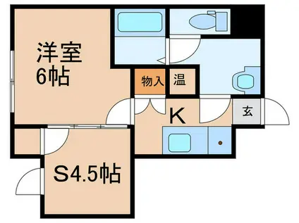 コンフォシード東坂下(1SK/1階)の間取り写真