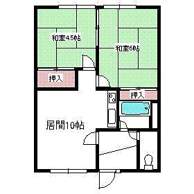 ノエル神楽(2LDK/2階)の間取り写真