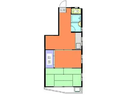 サンライズ嵯峨(2DK/2階)の間取り写真