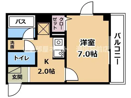 郁文館II(1K/3階)の間取り写真