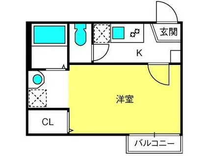 GOD BLESS OMIYA(1K/1階)の間取り写真