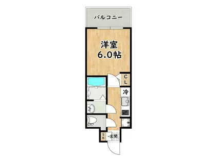 スプランディッドVII(1K/3階)の間取り写真