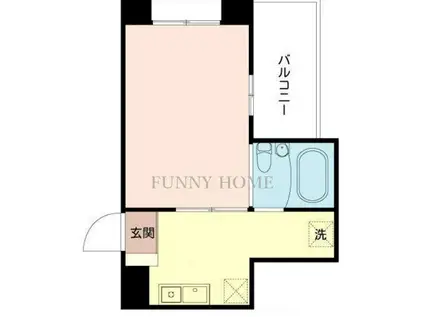 ピア豪徳寺II(1K/4階)の間取り写真