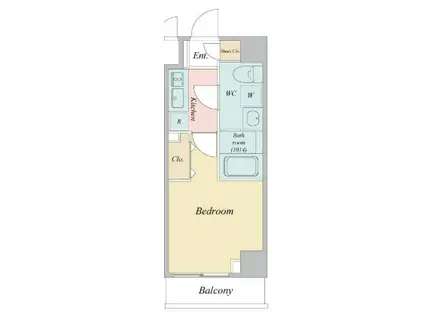 トゥールタMUSASHIKOSUGI(1K/3階)の間取り写真