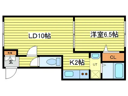 プロミネンス(1LDK/3階)の間取り写真
