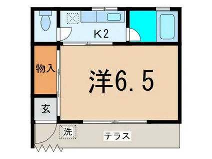 あずさコーポ(1K/1階)の間取り写真