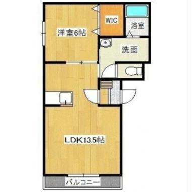 セゾンクレールAOYAGI 2(1LDK/1階)の間取り写真