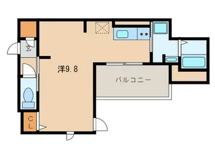 アモーレ松香園(ワンルーム/2階)の間取り写真