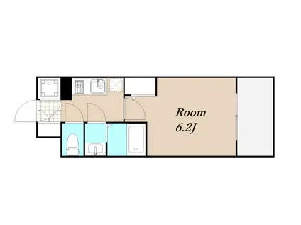 エスリード福島グレイス(1K/7階)の間取り写真