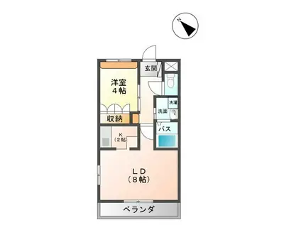 プロローグI(1LDK/1階)の間取り写真