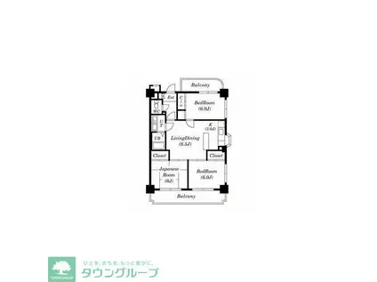 ウィル・モトキ(3LDK/4階)の間取り写真