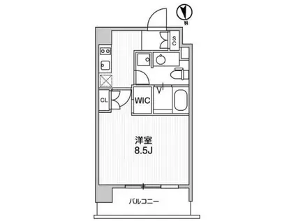 アーデン麻布十番(1K/6階)の間取り写真