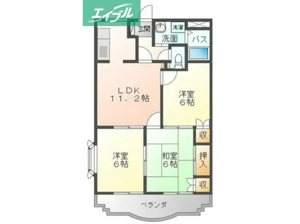 サン・ライズ(3LDK/2階)の間取り写真