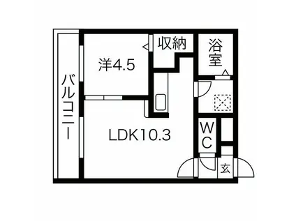 HAL EXCELLENT(1LDK/1階)の間取り写真