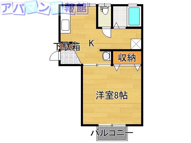 ハイライフ江南(1K/1階)の間取り写真