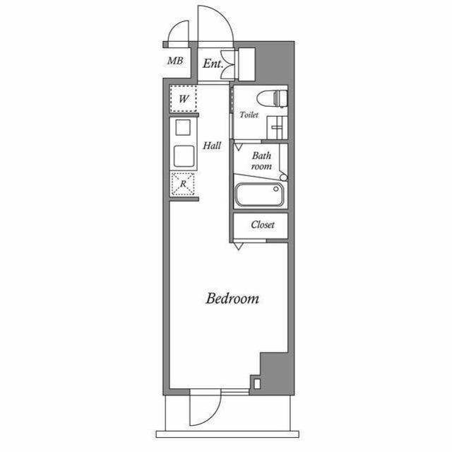 ルクレ西新宿(ワンルーム/12階)の間取り写真