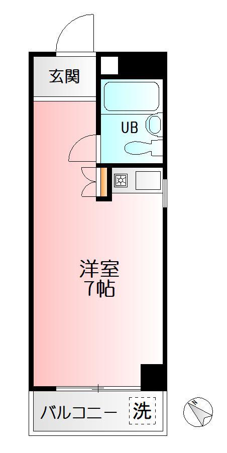 イーリス新川町(ワンルーム/3階)の間取り写真