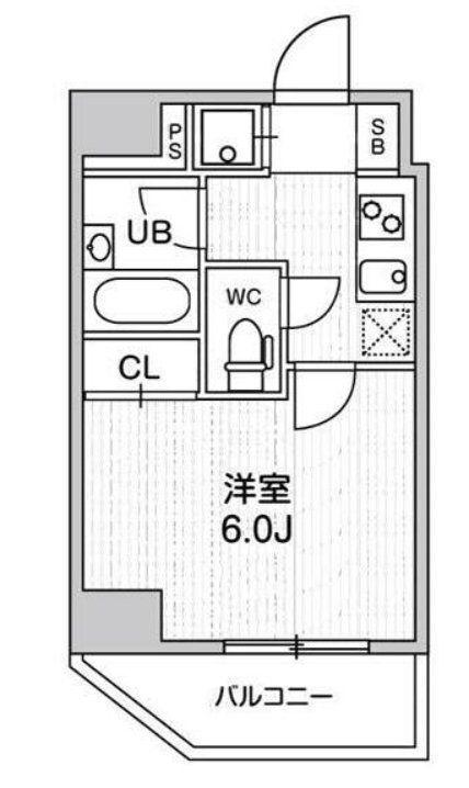 コンシェリア新橋(1K/11階)の間取り写真