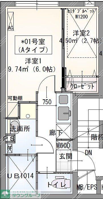 ラヴィエール秋葉原(2K/4階)の間取り写真