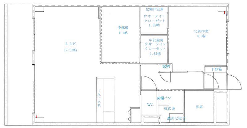 サンクレウェンズII(2LDK/4階)の間取り写真