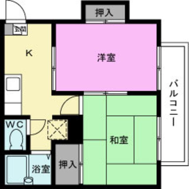ABタウンパレス(2DK/3階)の間取り写真