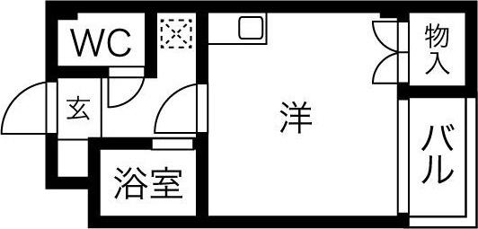 ナニワIII番館(ワンルーム/3階)の間取り写真