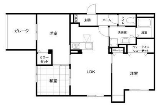 マンションシバガミ(3LDK/1階)の間取り写真