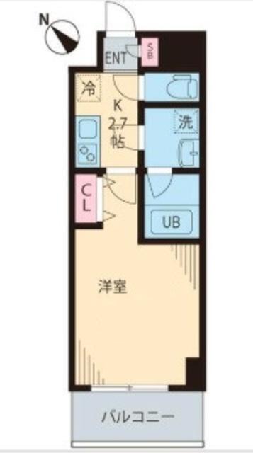 グレイスみかど(1K/6階)の間取り写真