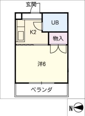 グリーンハイツ(1K/4階)の間取り写真