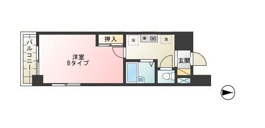 リトルアージュ(1K/2階)の間取り写真