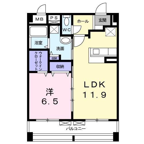 アネーロ・ネオ(1LDK/2階)の間取り写真