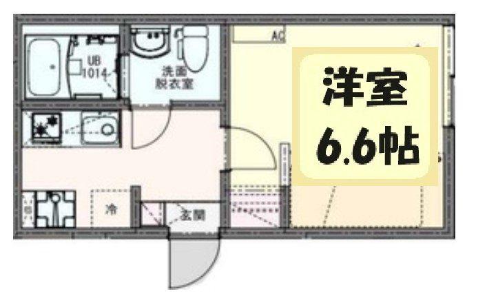 リディアコート北越谷(1K/1階)の間取り写真
