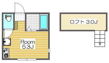 ヒルズ川中島(ワンルーム/2階)の間取り写真