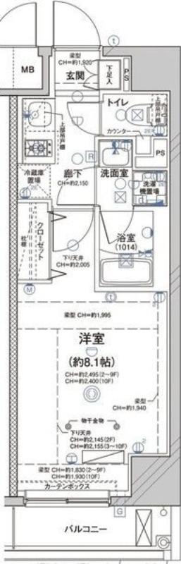 ディアレイシャス大須赤門通本町(1K/6階)の間取り写真