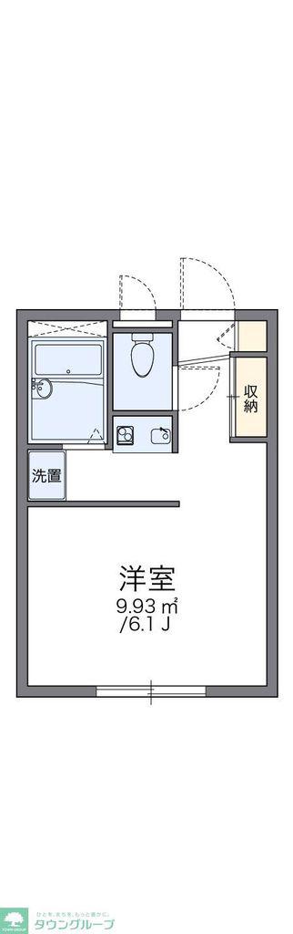 レオパレスドゥトゥロア(1K/1階)の間取り写真
