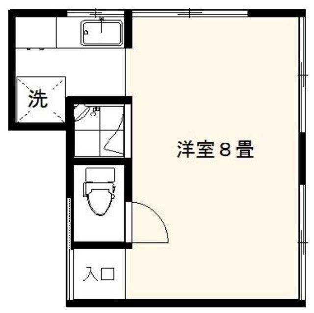 小上荘A館(1K/2階)の間取り写真