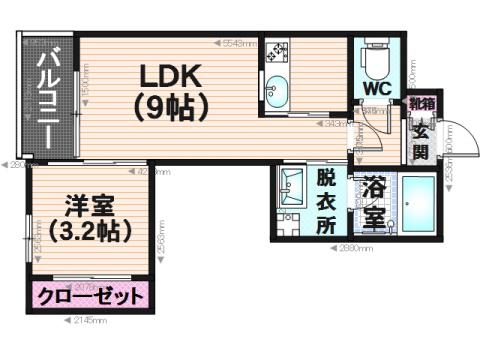 CAMELLIA GARDEN(1LDK/3階)の間取り写真