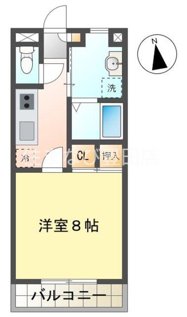 TIERRAIII(1K/2階)の間取り写真