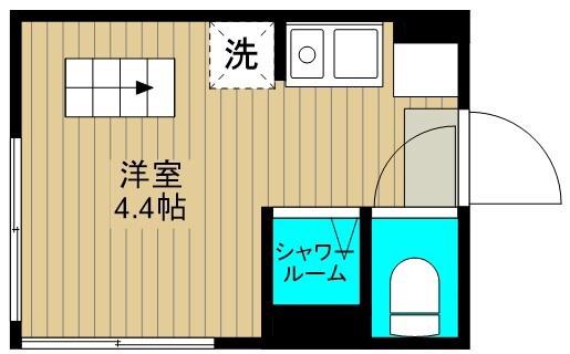 ファイン三軒茶屋(ワンルーム/1階)の間取り写真