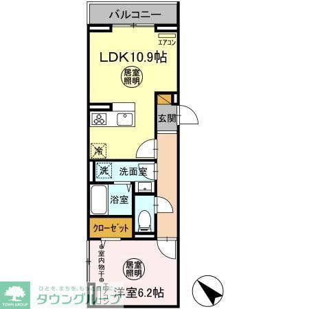 シャトレー(1LDK/3階)の間取り写真