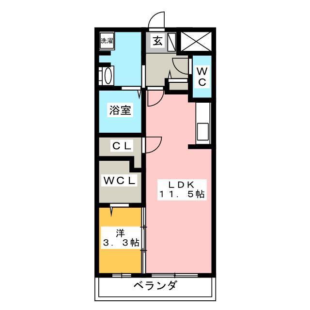 NUMAZU NORD(1LDK/3階)の間取り写真