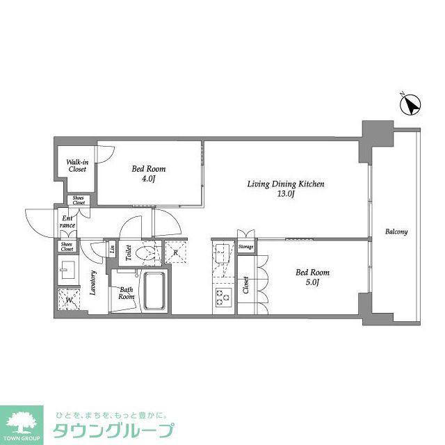 シーズンフラッツ大森西(2LDK/3階)の間取り写真