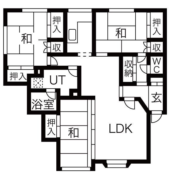 ラフェスタ(3LDK/1階)の間取り写真