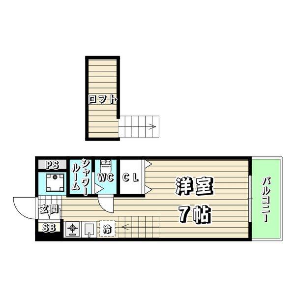 アールハイツ平針(ワンルーム/3階)の間取り写真