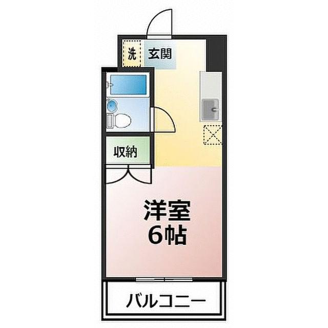 アルビオンシティ厚木(1K/3階)の間取り写真